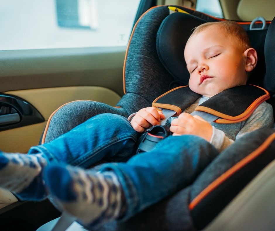 Infants sleeping in car seats can be forgotten in the car due to Forgotten Baby Syndrome